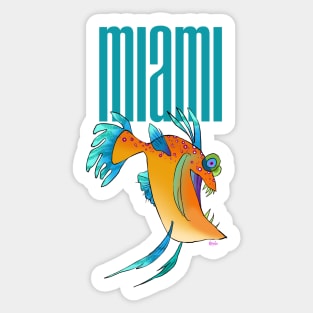 Krazy Fish - Miami Sticker